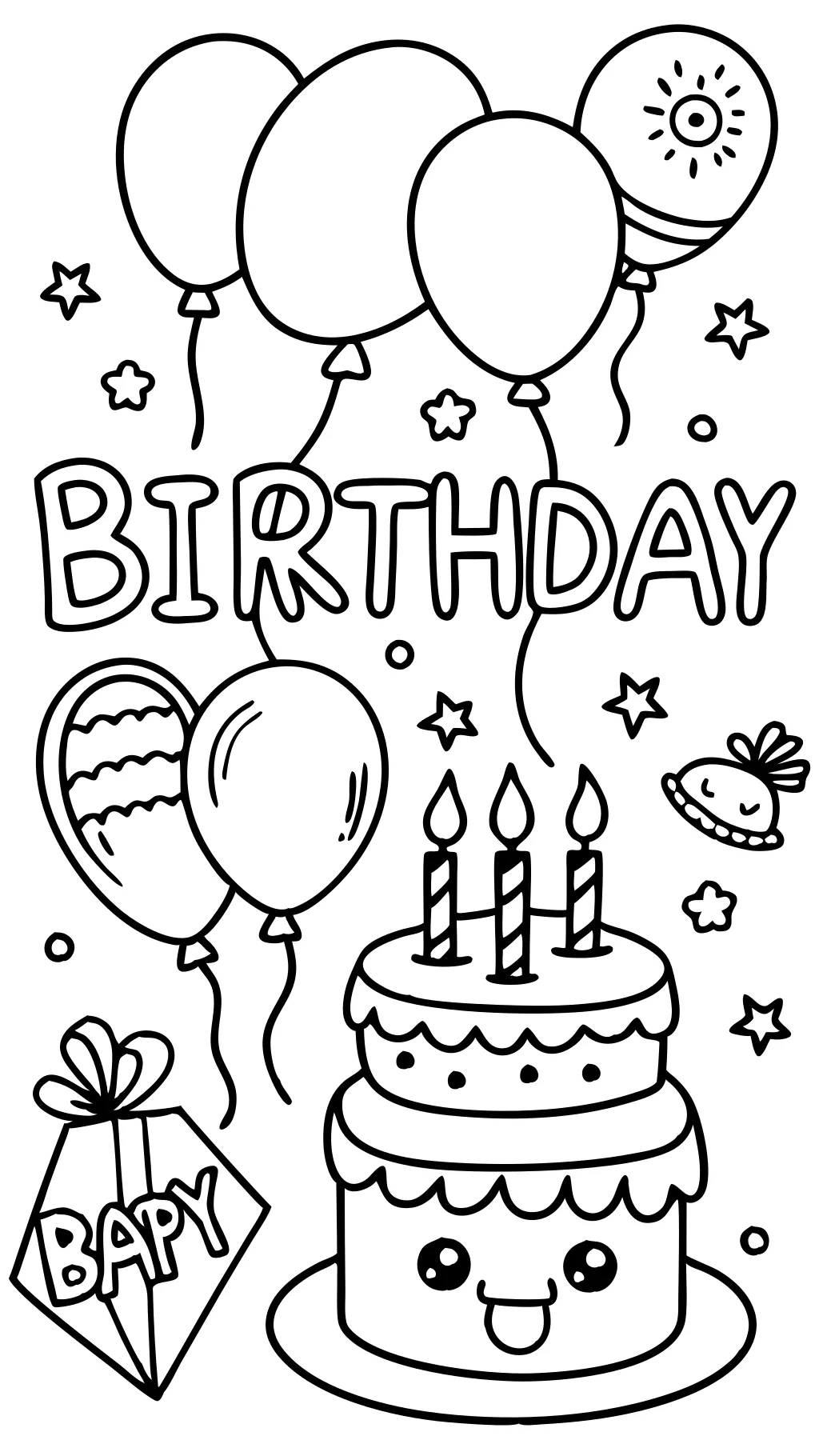 coloriage joyeux anniversaire gratuit imprimable